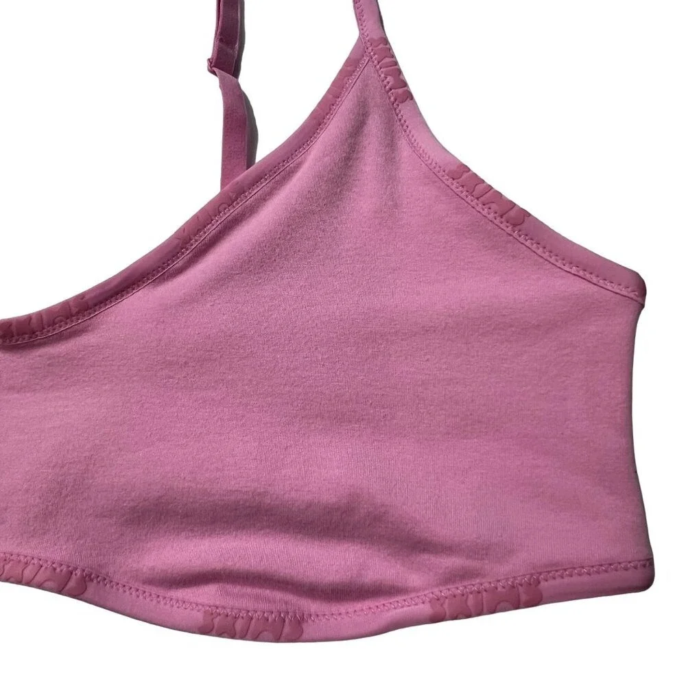 SKIMS Cotton Logo Scoop Neck Bralette NEW Bubblegum‎ 4X - Picture 3 of 8
